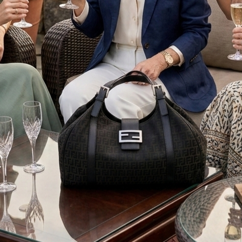 Fendi Black Women's Zucchini Bag
